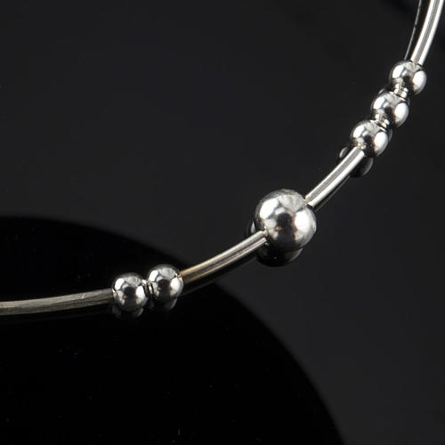 Rosary bracelet, sliding beads in 925 silver 4