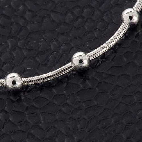 Rhodium-plated sterling silver bracelet with cross 4