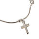 Rhodium-plated sterling silver bracelet with cross s1