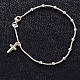Rhodium-plated sterling silver bracelet with cross s2