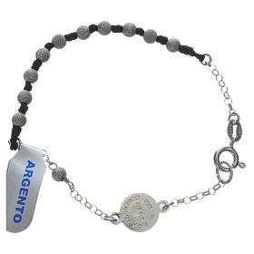 Pulseiras de Prata: Pulseira terço Papa Francisco prata 800 contas lapidadas Pulseiras de Prata: Pulseira terço Papa Francisco prata 800 contas lapidadas