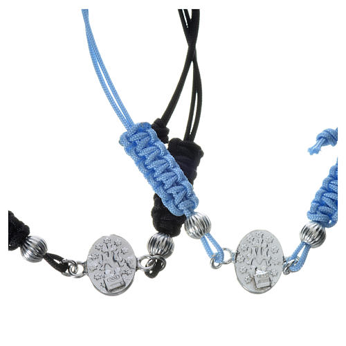 Bracelet with Miraculous Medal in 925 silver and cord 2