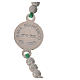 Bracelet corde verte médaille argent 925 Pape François s3