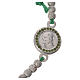 Bransoletka sznurek zielony medalion srebro 925 Papież Franciszek s2