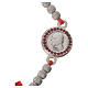 Bracelet with red cord and Pope Francis medal in 800 silver s2