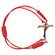 Bracelet corde rouge Croix de l'Amitié argent 800 s11
