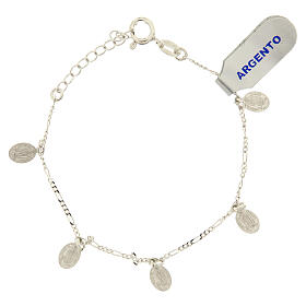 Bracciale argento 925 medaglie miracolose