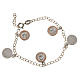 Bracelet in 925 silver with Guardian Angel medal, pink s1