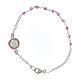 Bracelet in 925 silver with pink strass, Guardian Angel s1