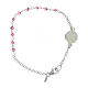 Bracelet in 925 silver with pink strass, Guardian Angel s2