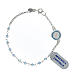 Bracelet argent 800 strass bleus Ange Gardien s1