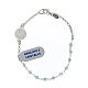 Bracelet argent 800 strass bleus Ange Gardien s2