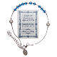 Rosary bracelet in sterling silver and strass, iridescent blue s2