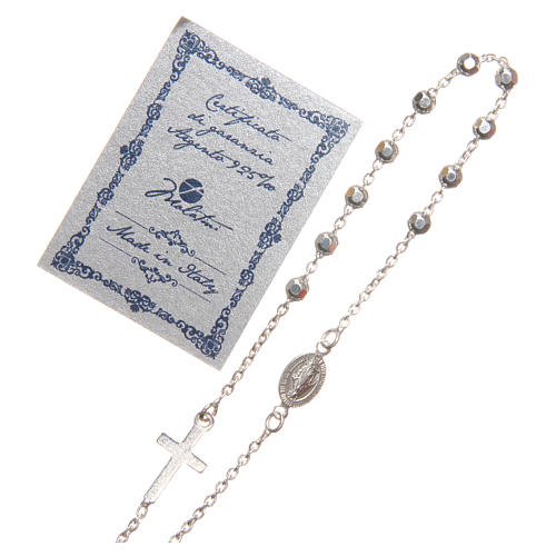 Armband Silber 925 Perlen 3mm mit Kreuz 3