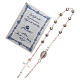 Rosary bracelet in sterling silver 3mm grains s3