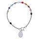 Rosary bracelet for children with multicoloured strass beads s2