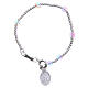 Rosary bracelet for children with white, cubic strass beads s1