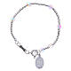 Rosary bracelet for children with white, cubic strass beads s2