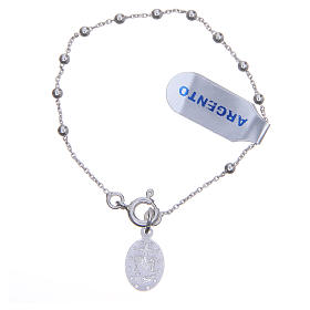 Rosary bracelet for children in 925 silver with 2mm beads