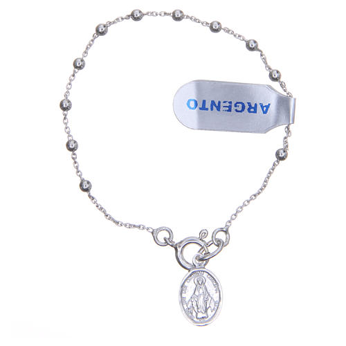 Rosary bracelet for children in 925 silver with 2mm beads 1