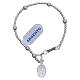 Rosary bracelet for children in 925 silver with striped beads 4mm s1