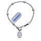 Rosary bracelet for children in 925 silver with striped beads 4mm s2