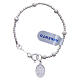 Rosary bracelet for children in 925 silver with embellished beads 4mm s1