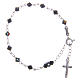Rosary bracelet with cone shaped black crystals 5mm s1