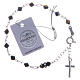 Rosary bracelet with cone shaped black crystals 5mm s2