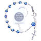 Pulsera rosario cristal 6 mm celeste s2