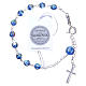 Rosary bracelet with light blue crystals 6mm s2