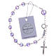 Rosary bracelet with purple crystals 6mm s2