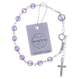 Rosary bracelet with purple crystals 6mm