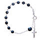 Bracelet chapelet cristaux 6 mm bleus s1