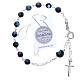 Bracelet chapelet cristaux 6 mm bleus s2
