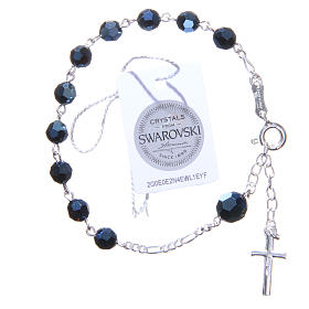 Bracciale rosario cristallo 6 mm blu