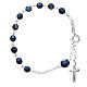 Bracciale rosario cristallo 6 mm blu s1