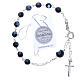 Rosary bracelet with blue crystals 6mm s2