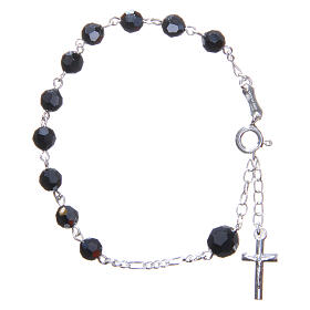 Rosary bracelet with black crystals 6mm