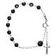Rosary bracelet with black crystals 6mm s1