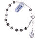 Rosary bracelet in 925 silver with black crystals s1