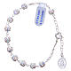 Rosary bracelet in 925 silver with white crystals s1