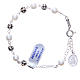 Rosary bracelet in silver with crystals and pearls s1