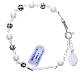 Rosary bracelet in silver with crystals and pearls s2