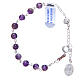 Rosary bracelet in silver with amethyst grains 6mm s2
