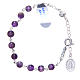 Rosary bracelet in silver with amethyst grains 6mm s1