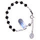Rosary bracelet in silver with onyx grains 6mm s1