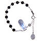 Rosary bracelet in silver with onyx grains 6mm s2