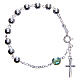 Pulsera Pplata 800 6mm Padre Nuestro strass verde s2