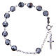 Rosary bracelet in 800 silver with grains measuring 8mm in metallic strass s1